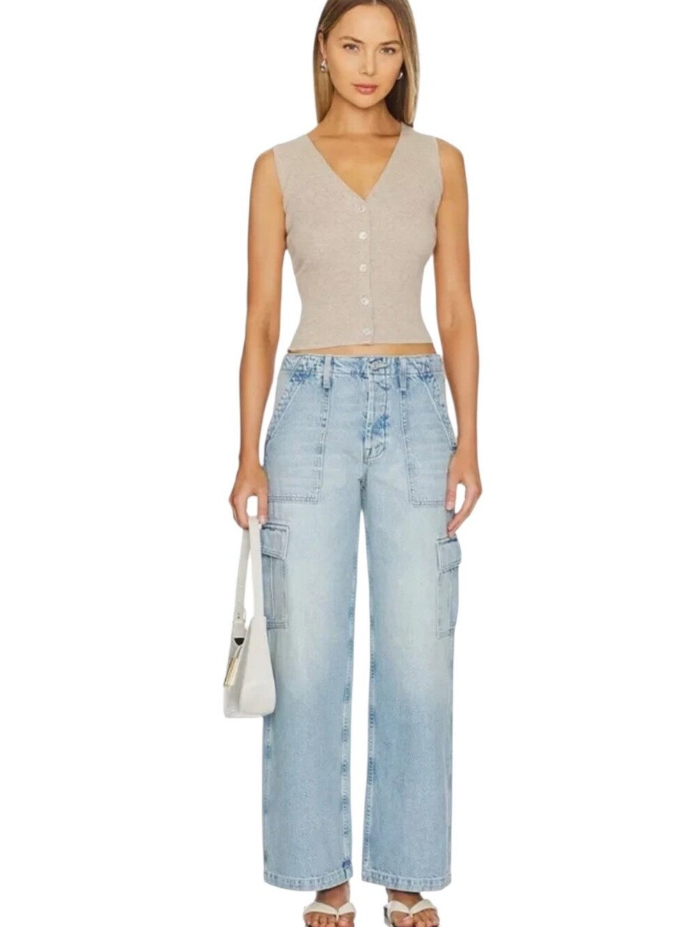 MOTHER Women's Spinner Cargo Nerdy Jeans In Let's Bounce